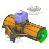 Щётка 2600 мм с орошением для телескопических погрузчиков